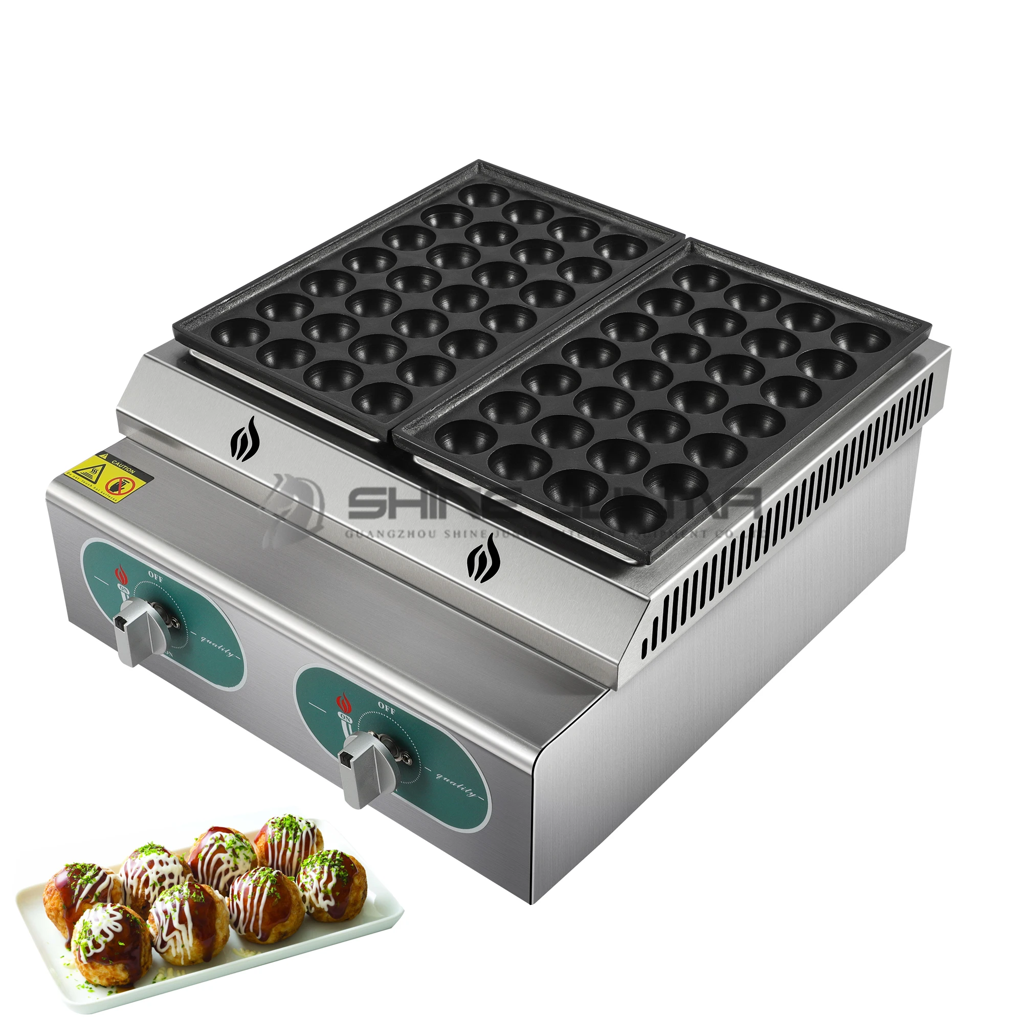 Factory Price Stainless Steel Mesin Giant Takoyaki Maker Machine Octopus Ball Groll Commercial Gas Takoyaki Machine