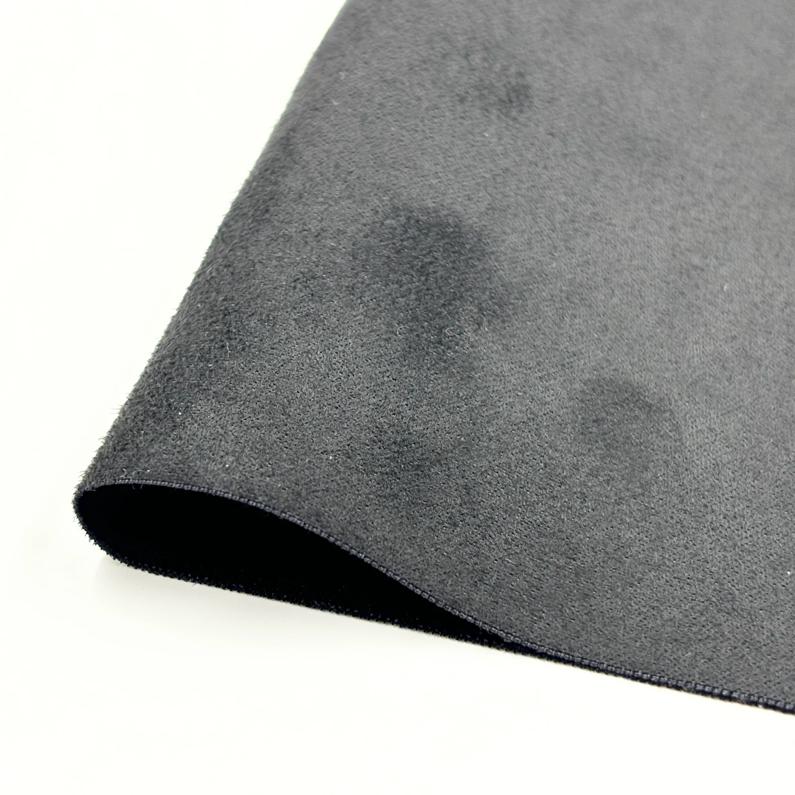 Low-Cost Wholesale 100% Polyester Black Suede Fabric for Bags Shoe Materials,and Car Seat Cushions