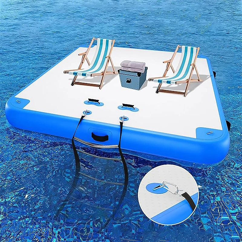 Water Yacht Air Mat Island Ponton Floating Inflatable Swimming Platform Dock