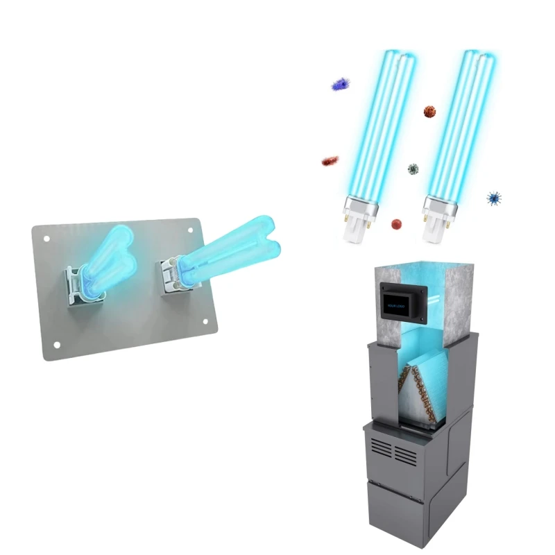 G200 green HVAC uv germicidal air purifier Dual uvc Lights lamp bulb in Duct Cleanser uv lights lamp for hvac system ac
