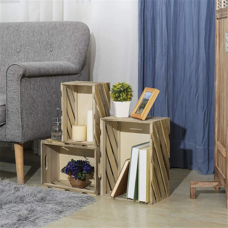 
Vogue elegant large capacity storage potato pallet crates wood boxes 