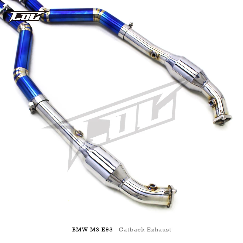 OEM титановый клапан Catback выхлопной трубы для BMW M3 E90 E92 E93 4.0L 2008-2013 глушитель с катализатором