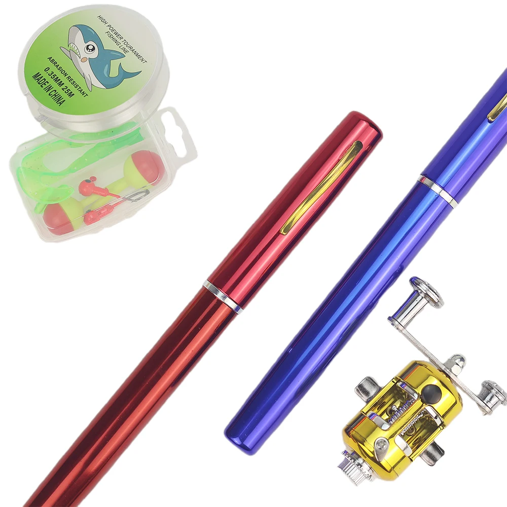 Cheap 3ft fishing rods and reel pen combo carp fishing mini telescopic fishing rod and reel