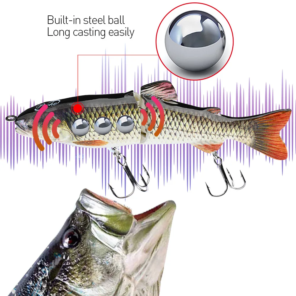 12.5cm/23.5g Multi Jointed Fishing Lure VIB Swimbait With Fishhook Leurre De Peche Dropshipping Crank Bait 3D Eye Trolling Lure