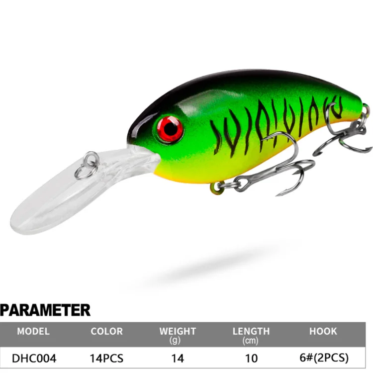 100mm 14g Artifical hard crank baits wobblers topwater floating fishing lures crankbaits for bass fishing and pike fishing