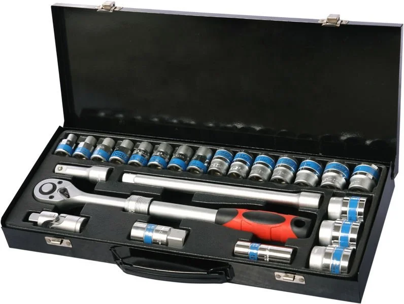 Набор торцевых гаечных ключей 24 шт./торцевые головки crv/Набор в металлическом
