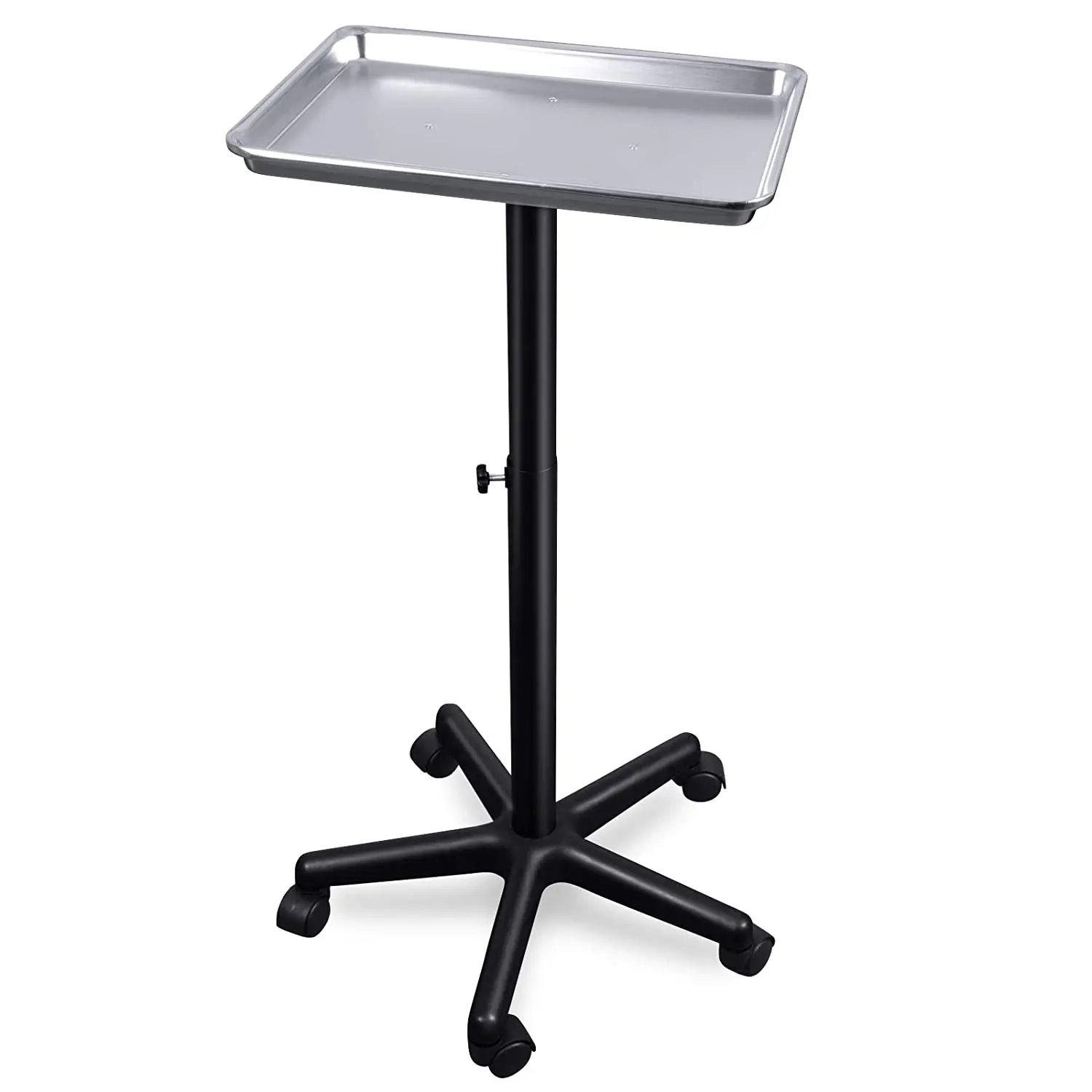 Height Adjustable Salon Tray on Wheels Tattoo Tray Durable and Non-Rusting Salon Tray Trolley
