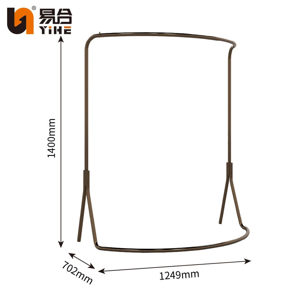 Modern minimalism style multi-functional clothing display rack stainless steel coat and hat rack for clothes chop