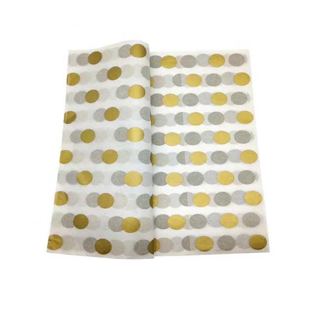 Custom Design Tissue Paper Wholesale Gold Metallic Tissue Paper with Logo