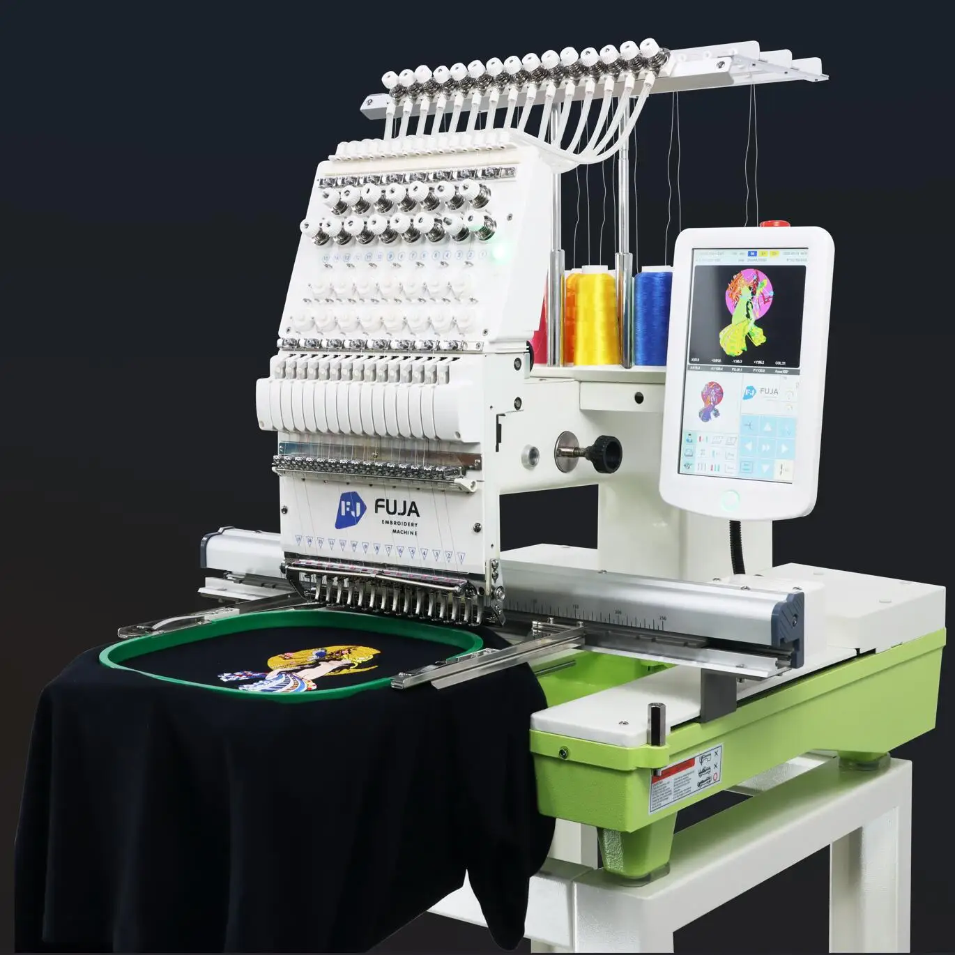 FUJA Single Head Embroidery Machine Multi Needles High Speed Automatic Computerized Embroidery Machine 1 Head with prices