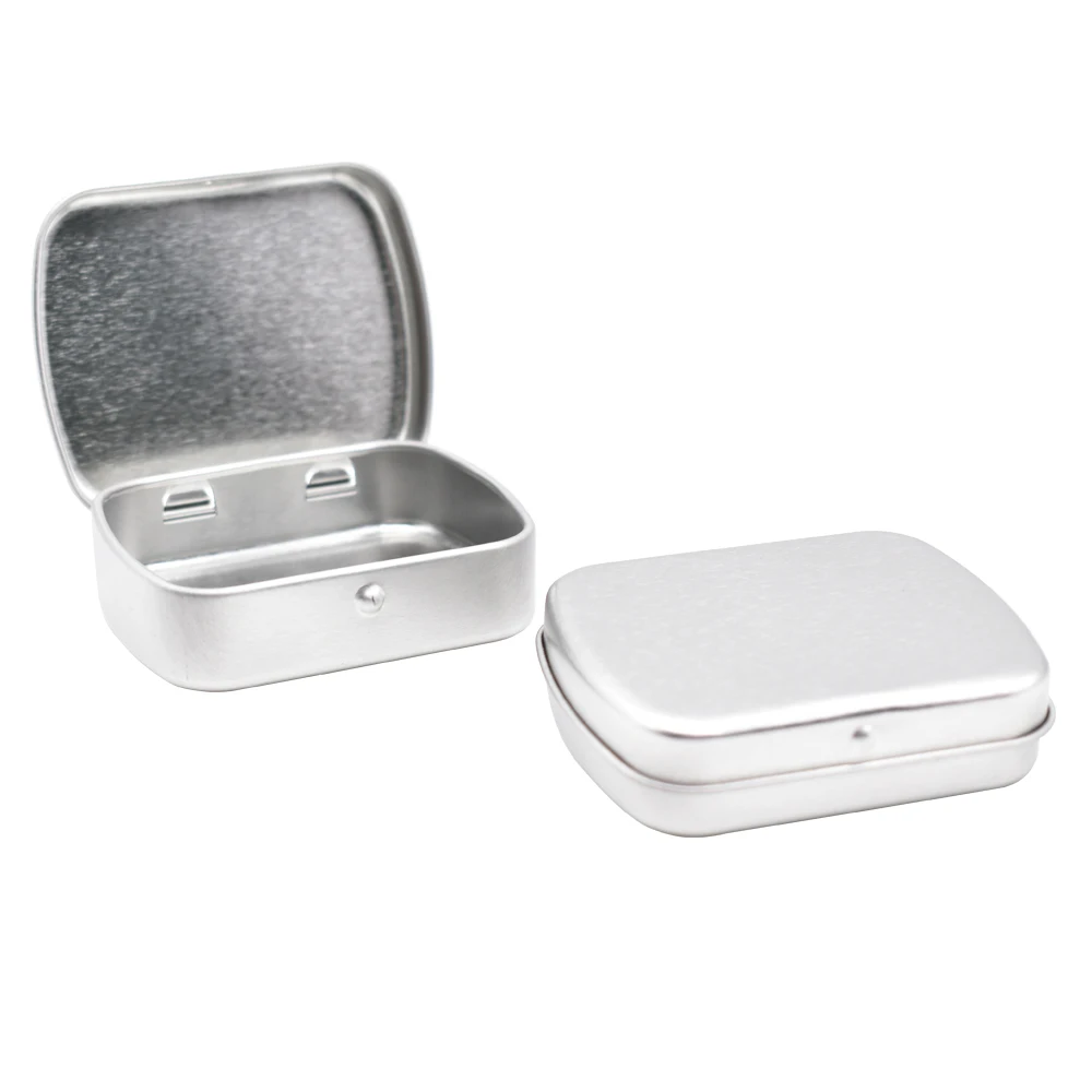 Шарнирная маленькая металлическая жестяная коробка для мятных конфет от производителя