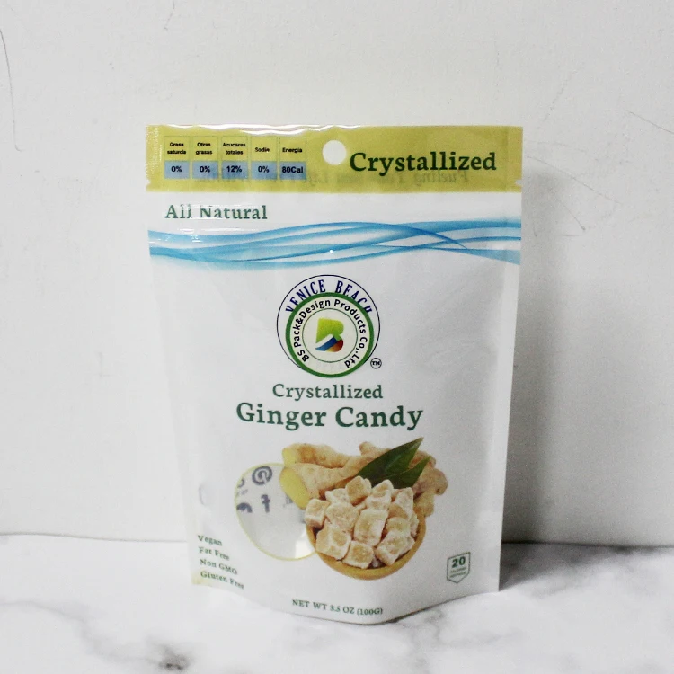 1 Pound Stand Up Candy Packing Top Tear Off Plastic Bags Tortilla Packaging Mylar Polymer Food Aluminum Foil Ziplock Bag