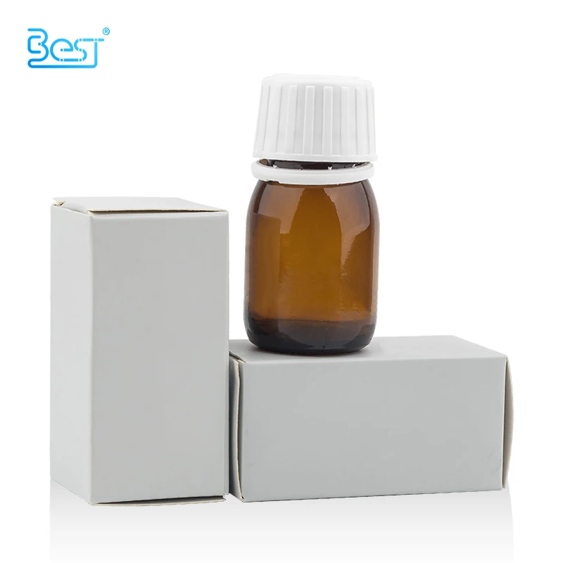60 ml 30 ml 2 oz 1 oz vitamin amber oral liquid glass bottle with tamper proof cap and box packaging