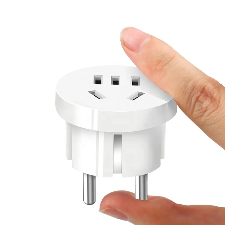 Wonplug China/austraila to Euro Schuko Plug Adapter Adapter Schuko Converter Plug Korea Germany Plug with Socket Full Brass 250V