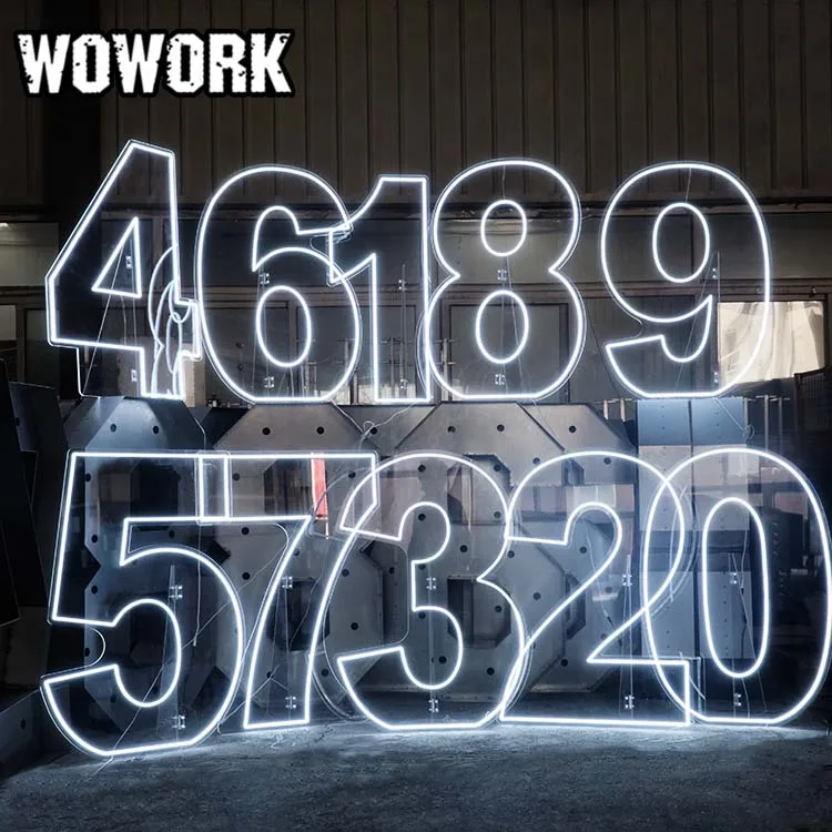 WOWORK Оптовая 4 фута стопы с номерами букв подставкой на верхней части штабелируемой полки для украшения вечеринки