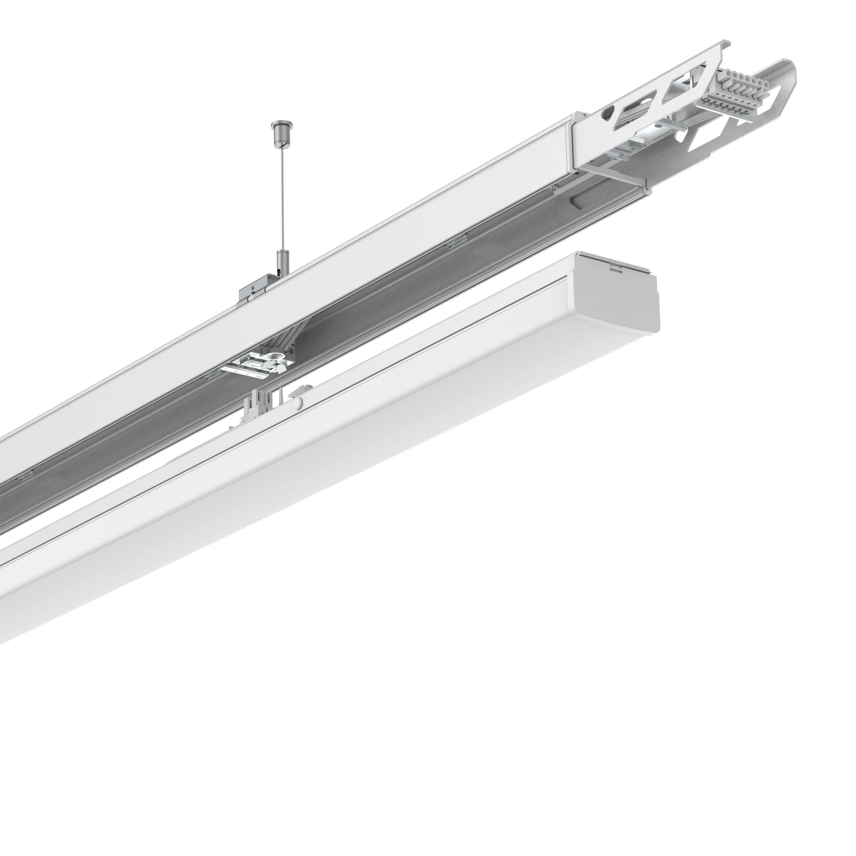 IP54 IP20 Continuous Connection Aluminium Profile Linear Light Trunking System Office lights Ceiling lighting