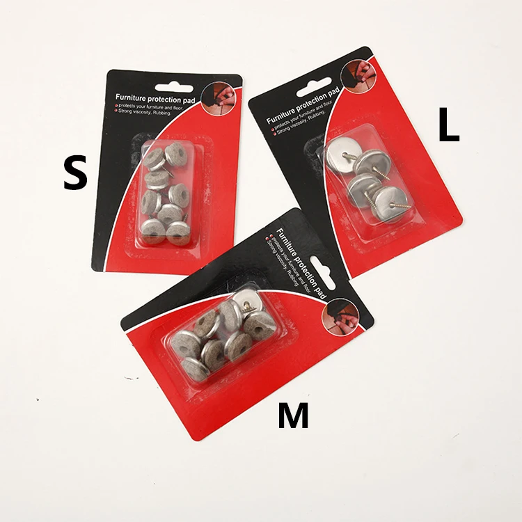 Durable Easy to Install Screw in Chair Glides Nail on Felt Glide Reduces Friction Noise While Moving Furniture