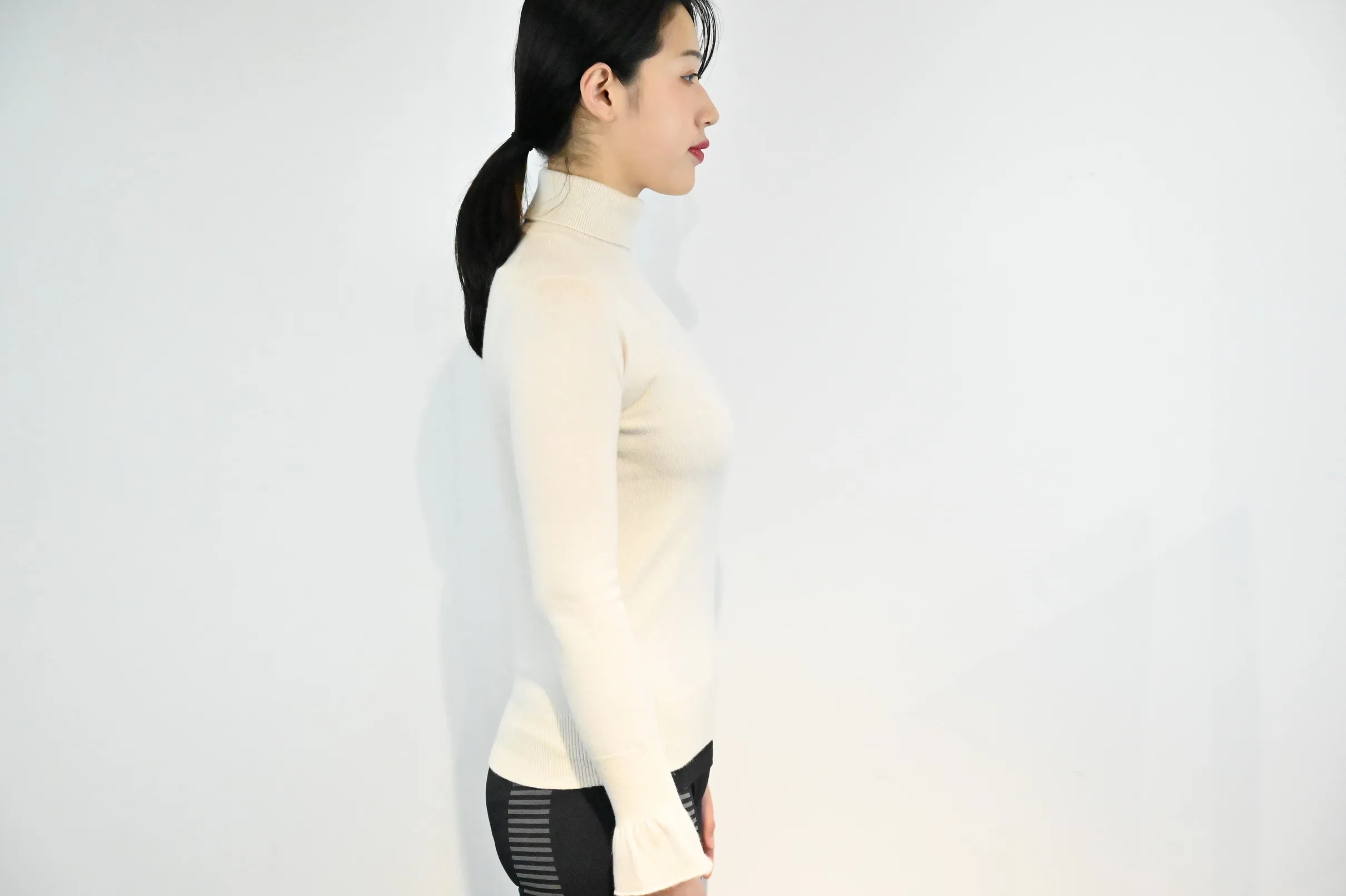 
Girls Basic Turtleneck High Neck Bodycon Sweaters Knitted 100% Cashmere Pure Fall Winter Custom Logo Pullover Women Sweater 