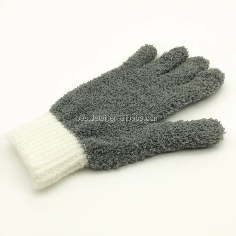 5 finger Car Accessories Wash Microfiber Dusting Glove for House Cleaning Blinds Windows Shutters Furniture
