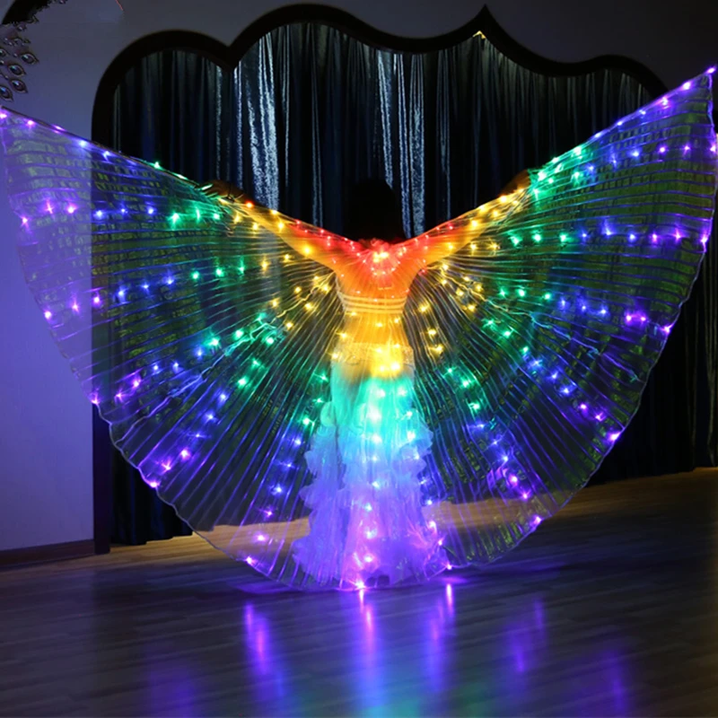 BestDance LED Isis Wings Belly Dance Costumes Festival LED Light Up Fashion Show Prop