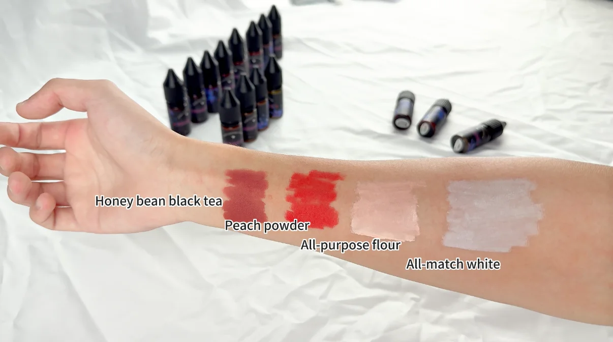 Lip Liquid Cosmetics Semi-permanent pigment High quality non-discoloration concentrated Embroidery Emulsion color