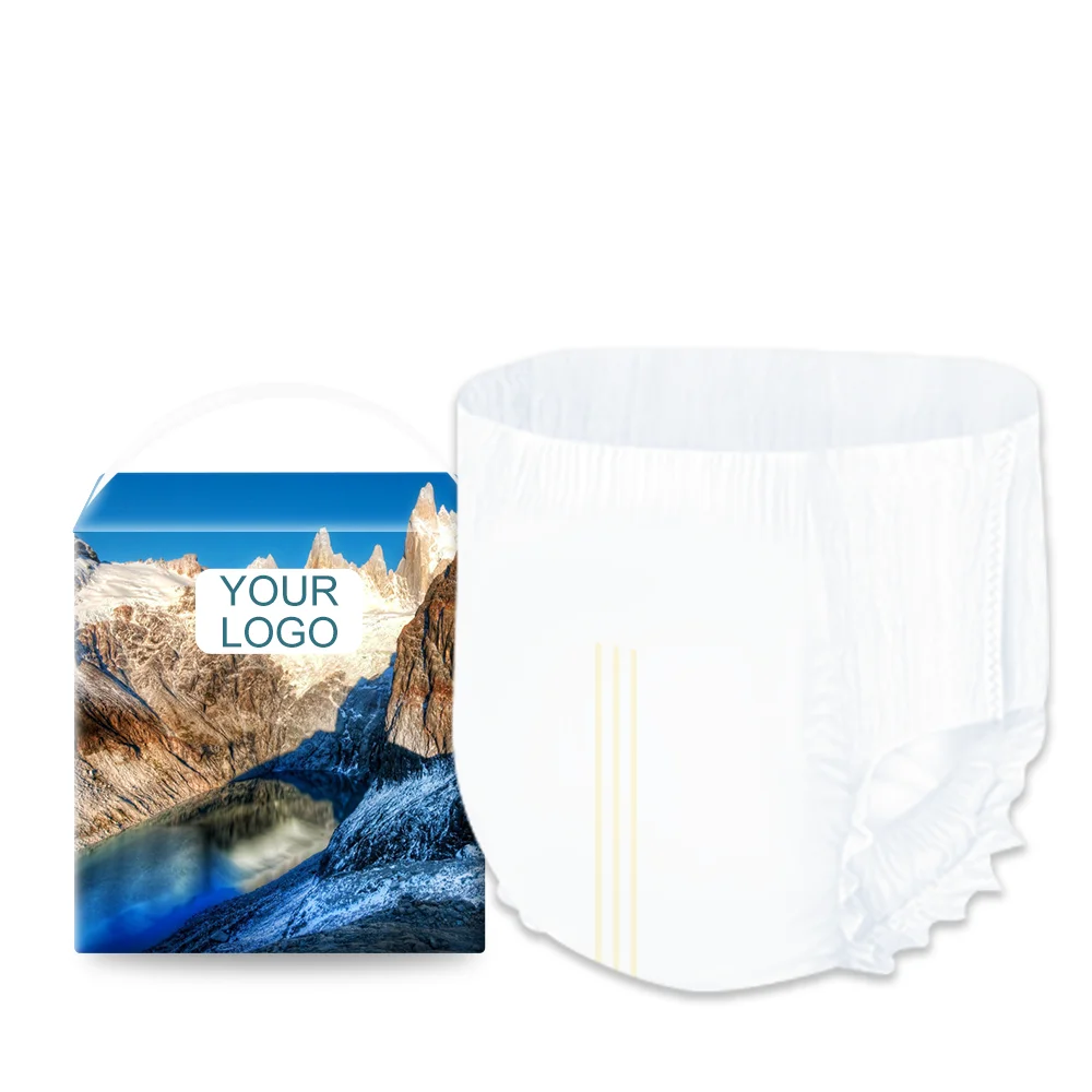 Double Leak-Proof Visible Legcuff PE Film PP Printed Incontinence Pants Disposable Thick Adult Diapers