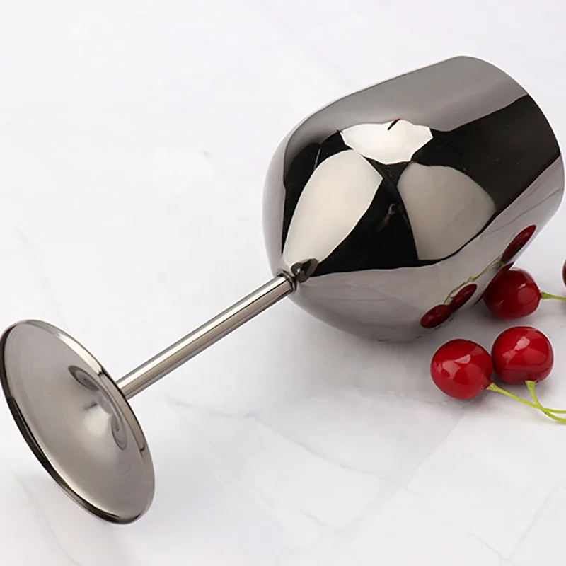 Stainless Steel and Brass Wine Glass Luxury Accessories Wine Whiskey Champagne Glasses Goblet Fancy Unique Cute for Party