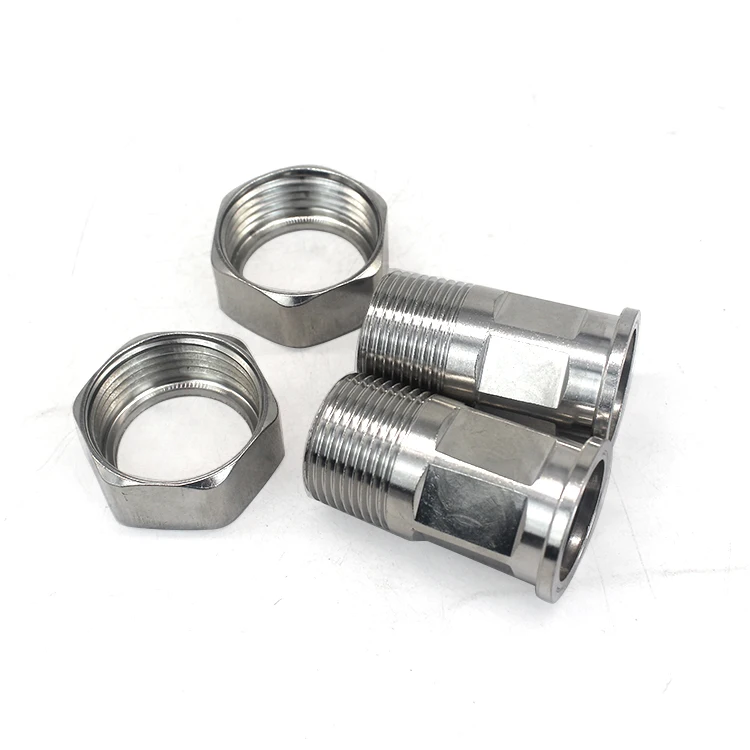 HOYU Pipe Fitting Custom Made Union Casting Stainless Steel Water Meter Connector Faucet Bathroom O-ring Straight Connector