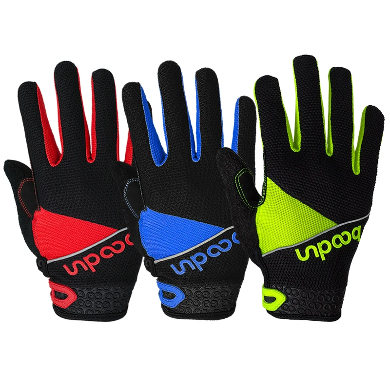 boodun 0014 outdoor anti slip road bike gloves full finger splicing silicone shockproof mtb gloves mountain bike