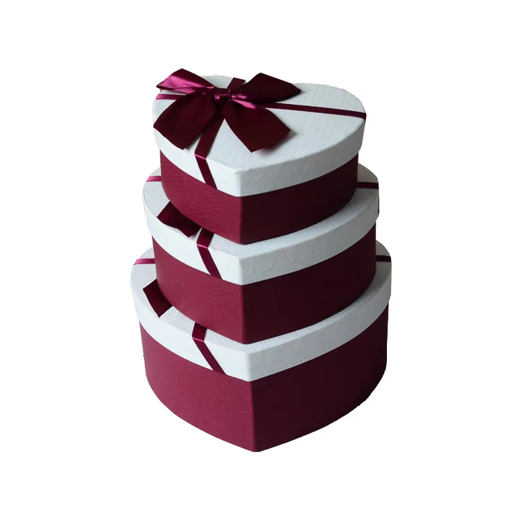 
Gift Box Love Bow Knot Lipstick Perfume Lighter Packaging Box Heart-shaped Flower Box 