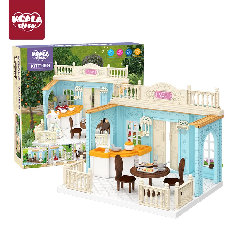 Koala Diary Furniture Toys Set, Kitchen Toy Accessories Kit, DIY Miniature Dollhouse Kit for kids