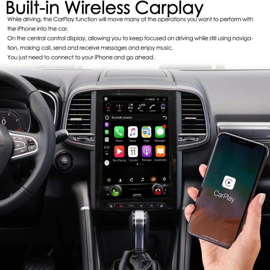Автомобильный радио Tesla 8 + 128GBAndroid 13 автомобильный Dvd-плеер 2 Din экран Gps-радио для Renault Koleos Samsung SM6 талисман