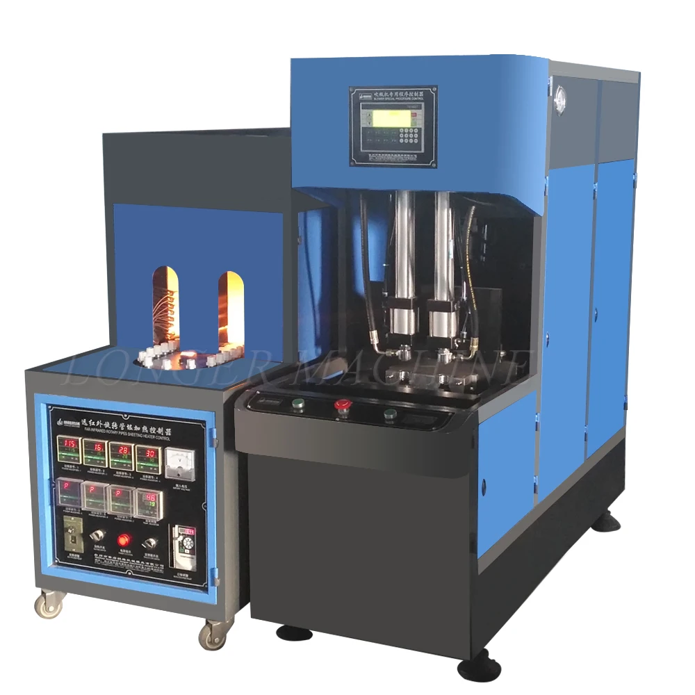 
Manual blow moulding machine ,production of 100ML/500ML/1L/2L bottle is 700-1000pcs/hr plastic bottle making machine. 