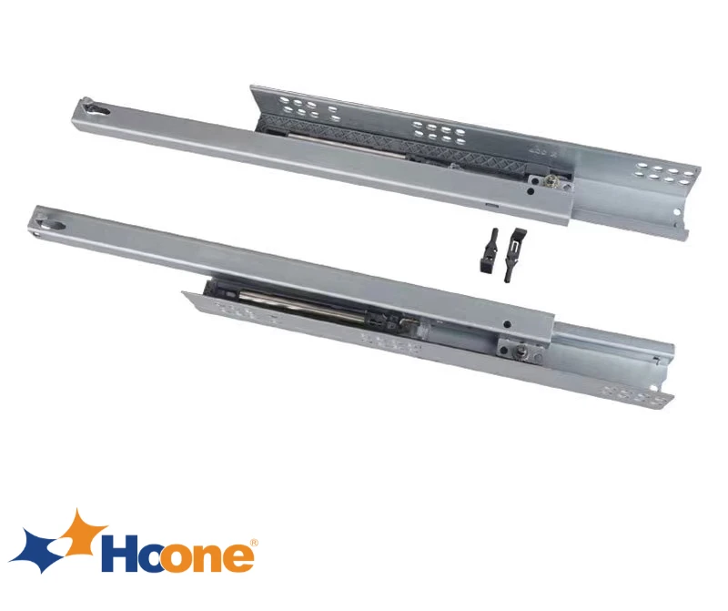 Hoone Hot Sale Telescopic Full Extension Undermount Push Open Soft Close  Concealed Drawer Channel Drawer Slide