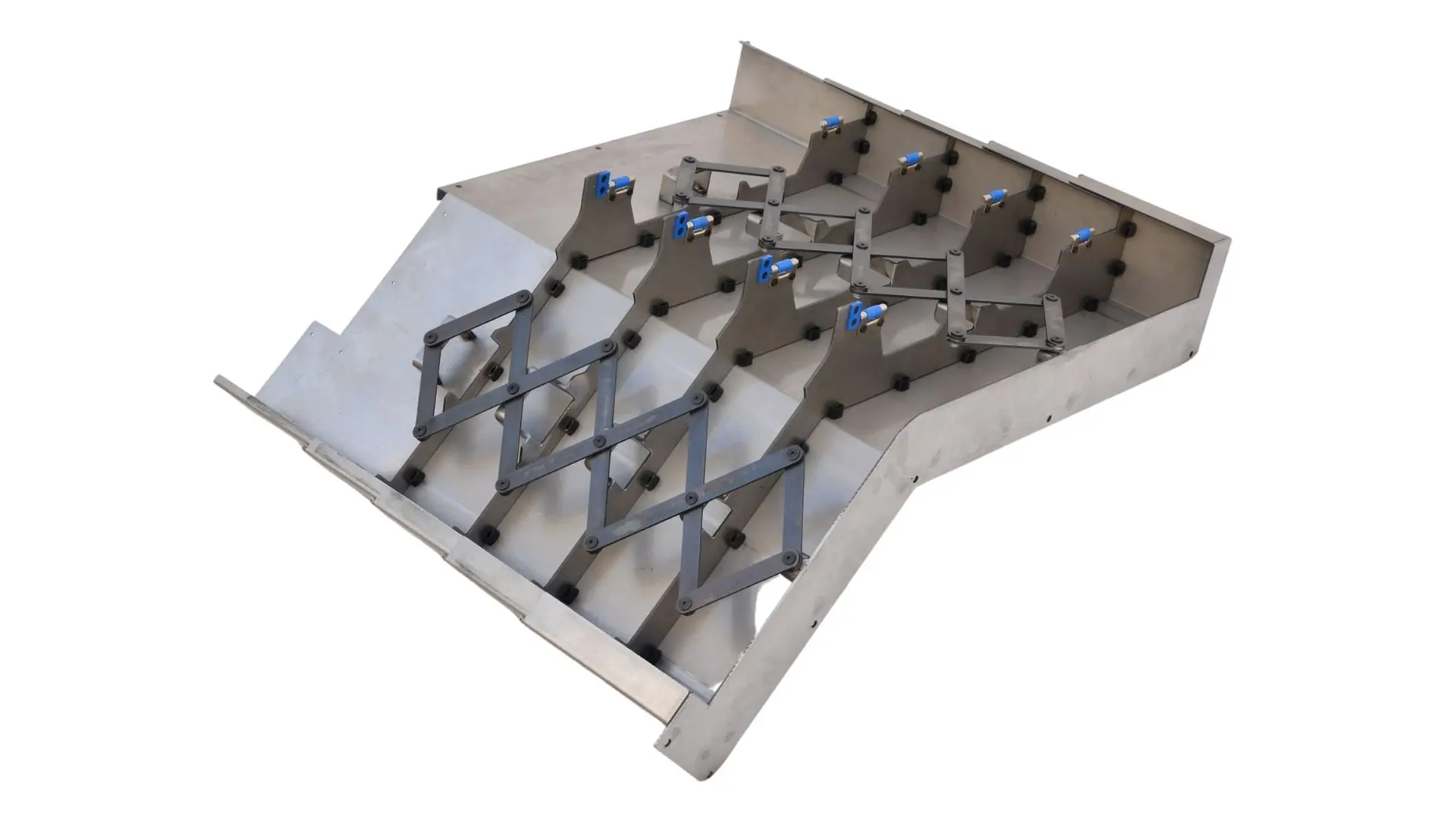 customized steel plate telescopic shield dust proof bellow cover guideway protection shield steel plate cover for CNC machine