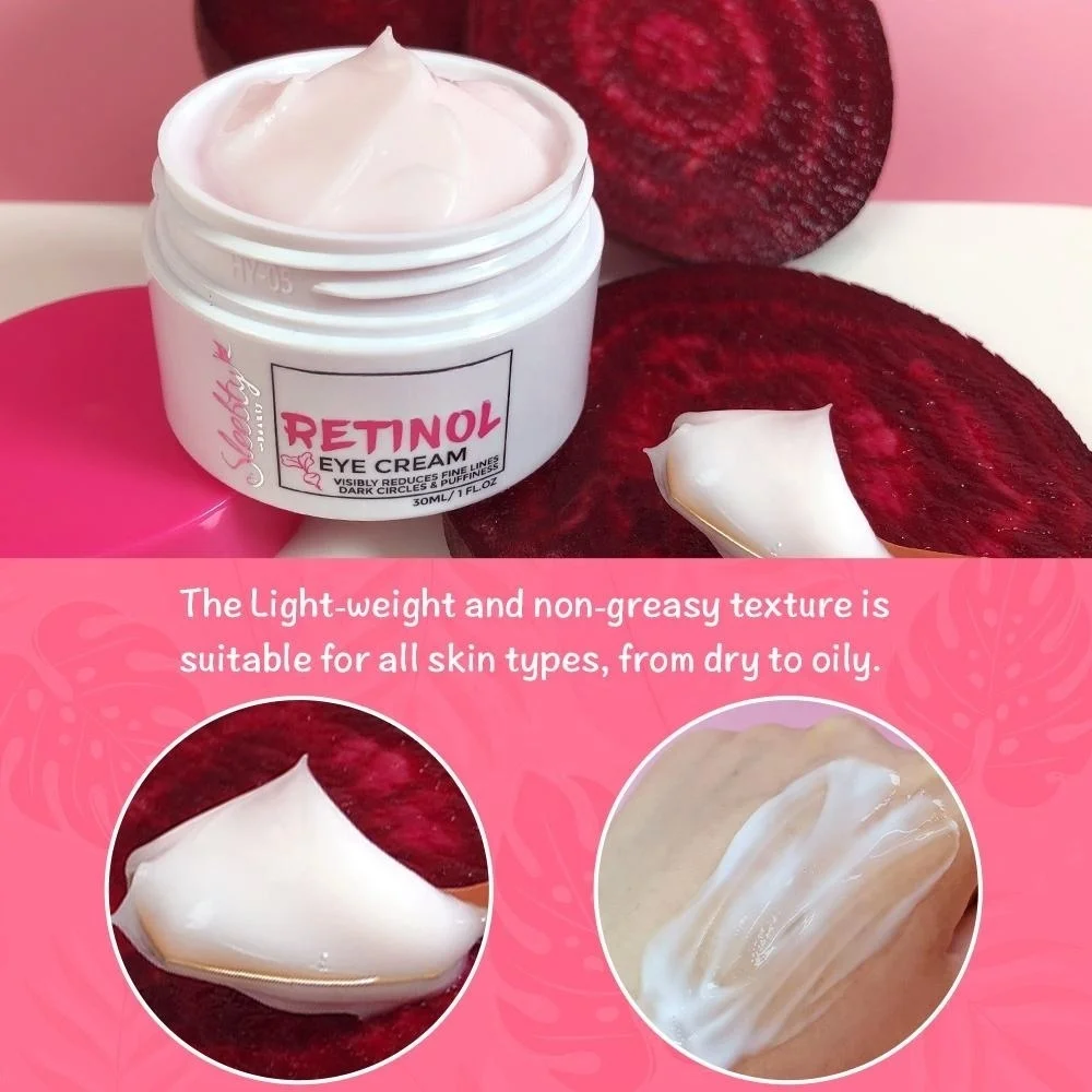 Private Label eye skin moisturizing whitening dark circles anti wrinkle beet retinol eye cream