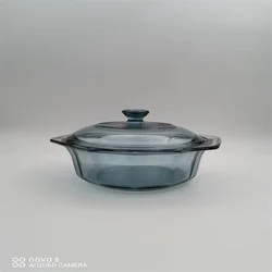 2022 New arrival bright gray borosilicate glass soup pot, can go into the oven, microwave and dishwasher