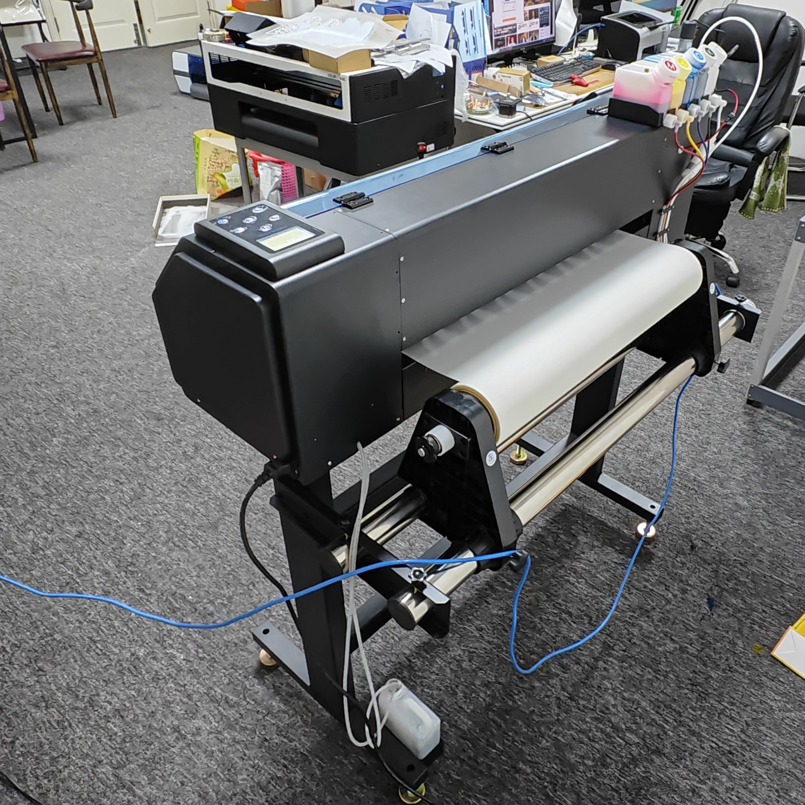 60CM Dtf Digital Tshirt Label Logo Transfer Printer with Two I1600 Printhead Machine for T-shirt Clothes Garment Small Business