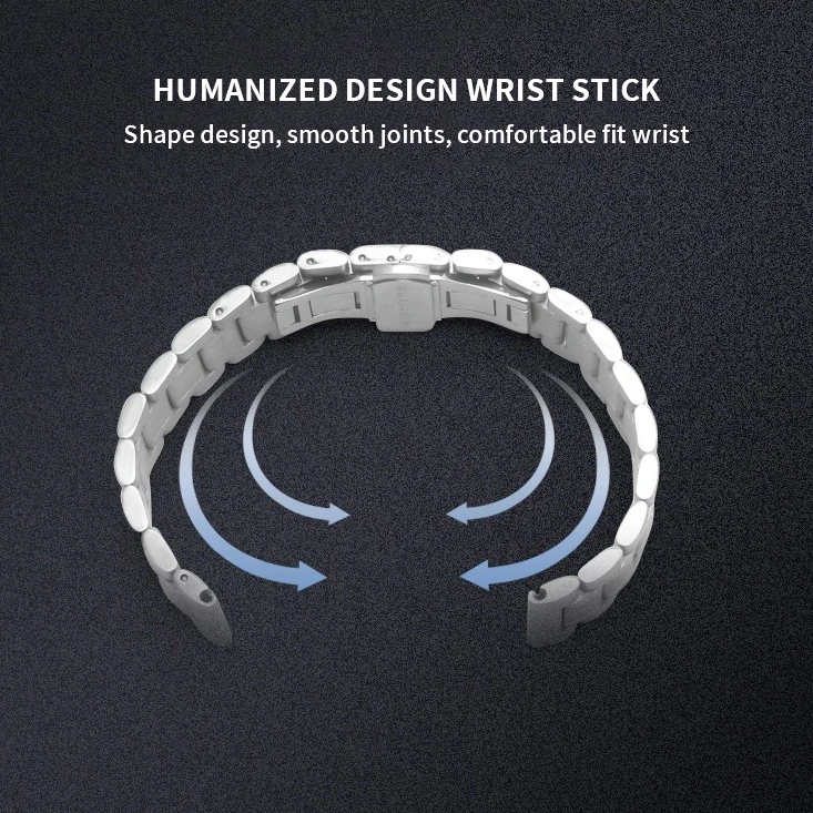 Metal Bracelet band for Huawei GT GT2 Amazfit GTR for Samsung Galaxy 3 4 5 Gear S3 Classic 18mm 20 22 24mm Stainless Steel Strap