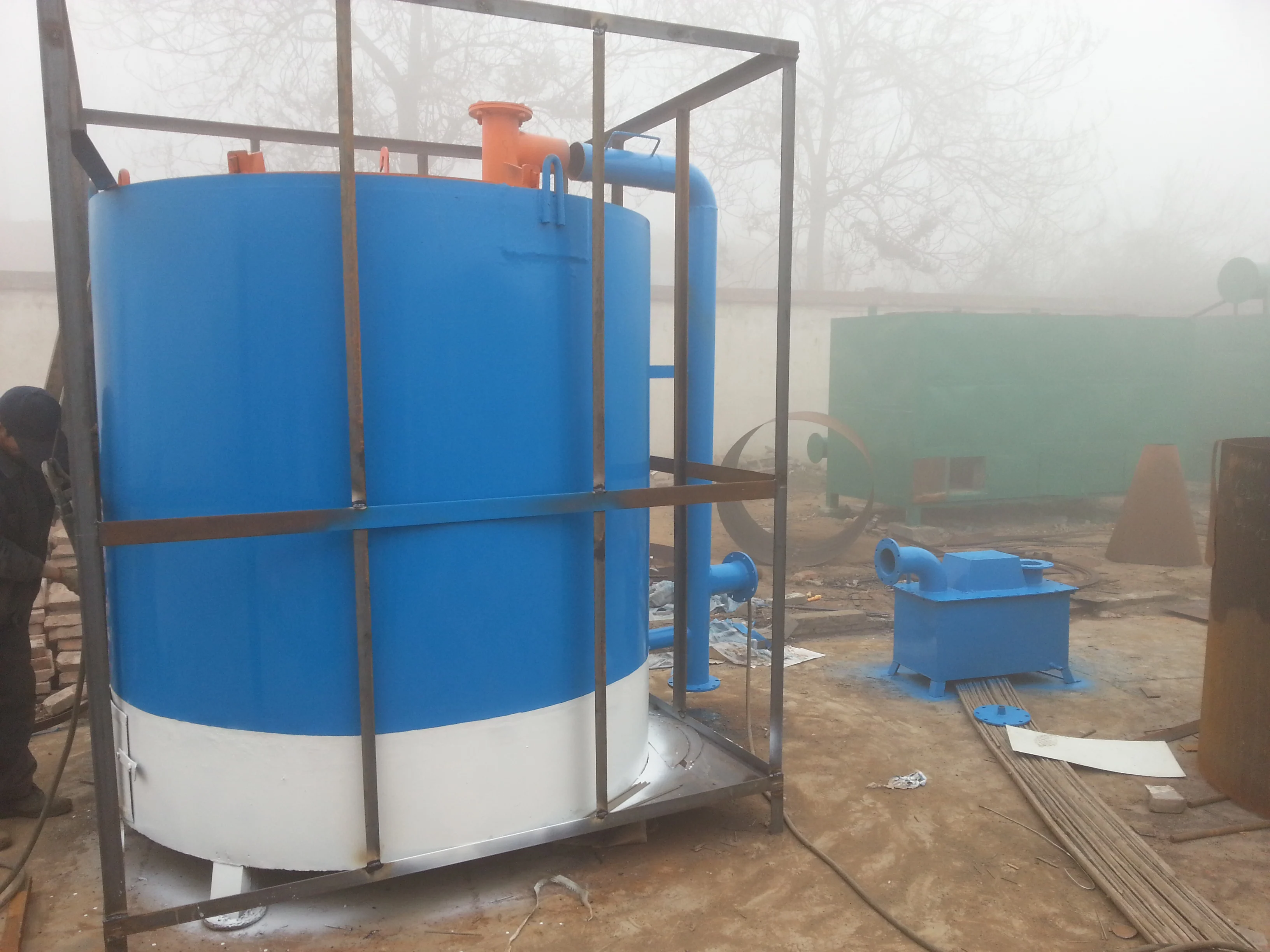hoist type wood carbonization furnace for briquettes charcoal