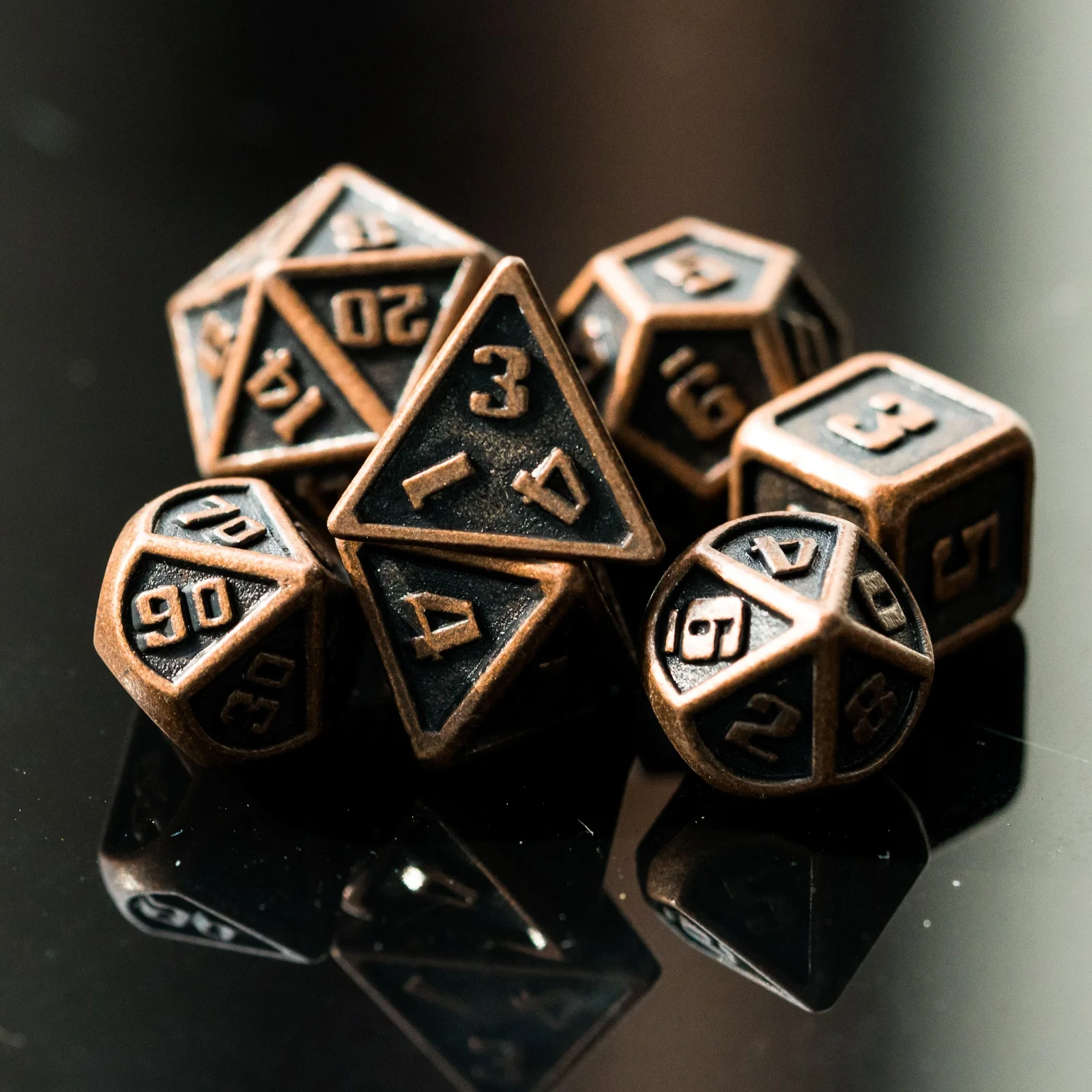 Udixi Мини Металлические многогранные игральные кости для ролевых игр MTG Подземелья и Драконы набор высококачественных костей 10