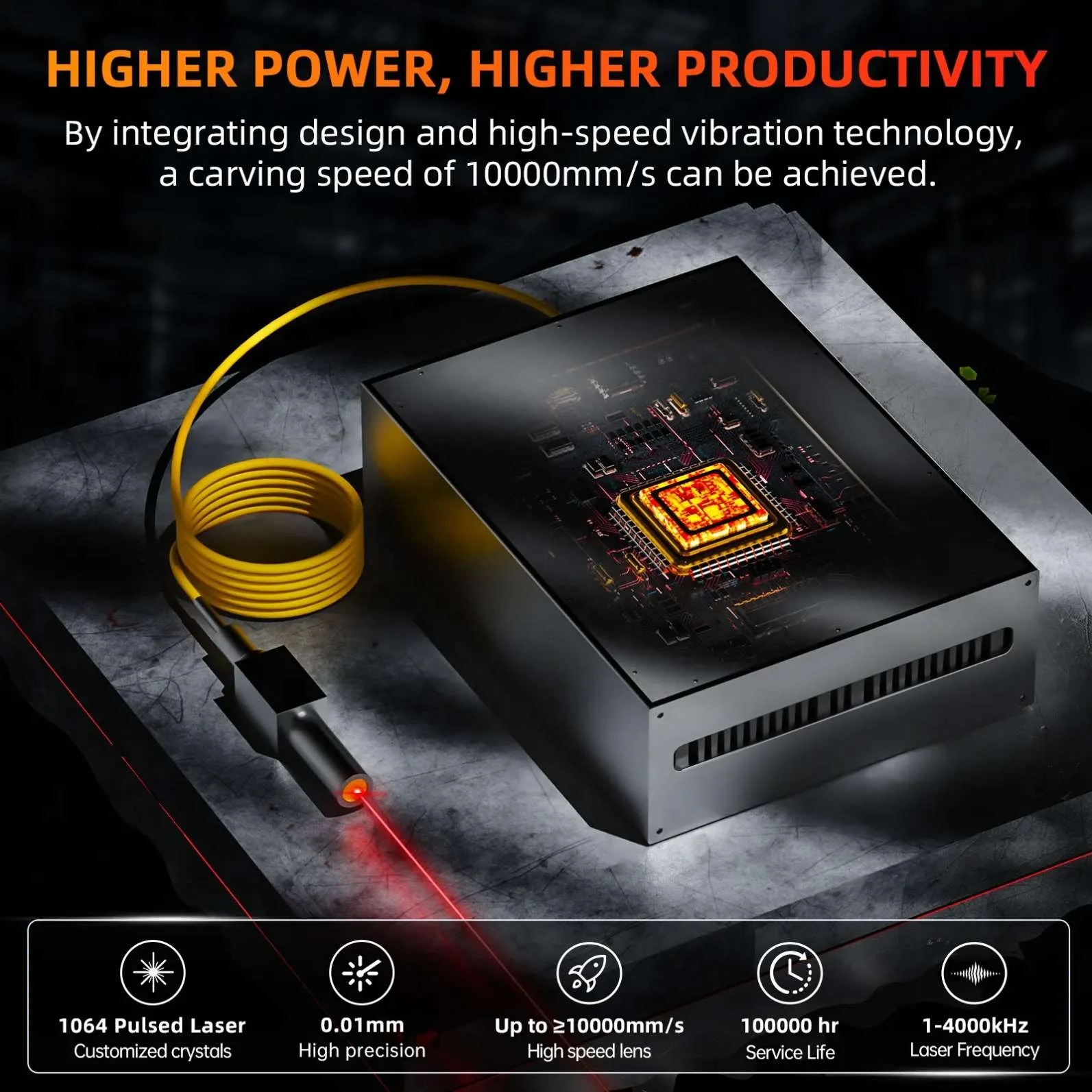 Laser Engraving Machine for Multi-Surface Applications Including Marking on Wood Plastic and Metal Materials