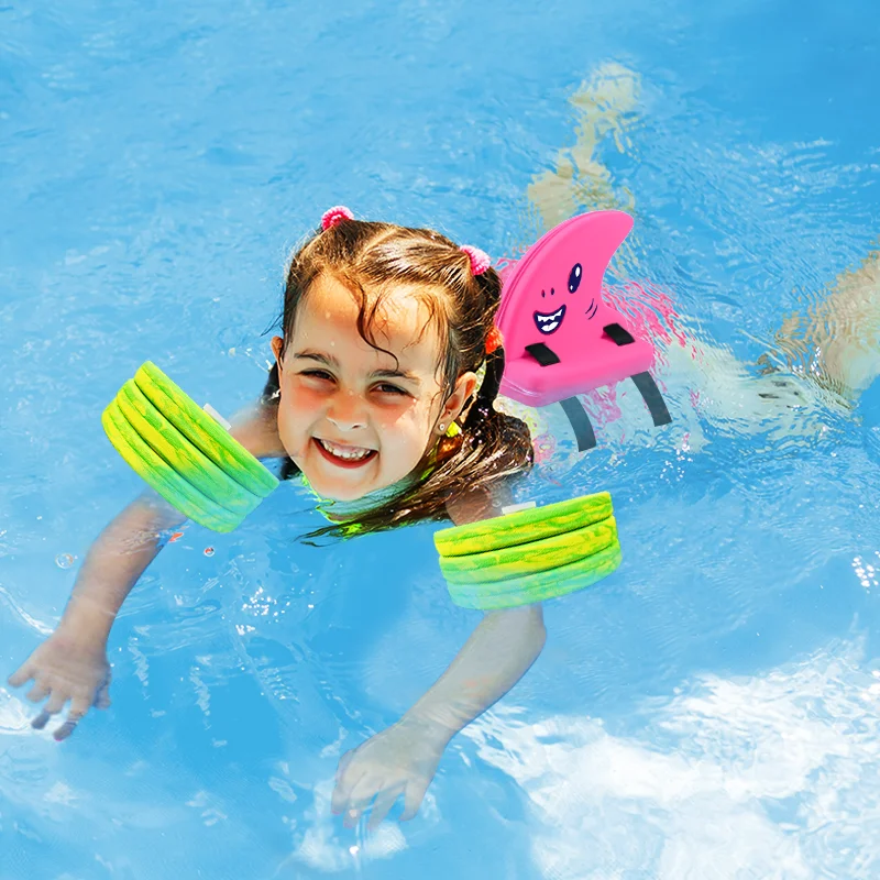 Multi-purpose fin shape swimming back float swimming accessories for children EVA Material Swimming Fins