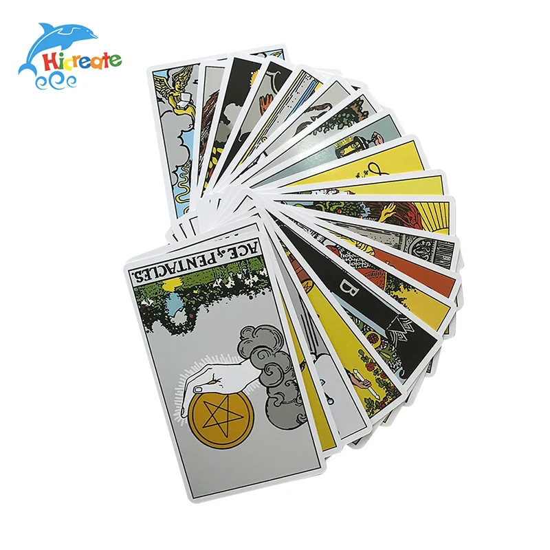 Wholesale Printing Affirmation Cartas Custom Motivational Inspirational Positive Oracle Decks Game Tarot Cards With Guidebook