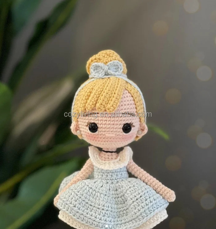 Multi Pretty Crochet Princess Dolls Mermaid Doll Handmade Kids Toys Amigurumi Princess Baby Toys Amigurumi Doll