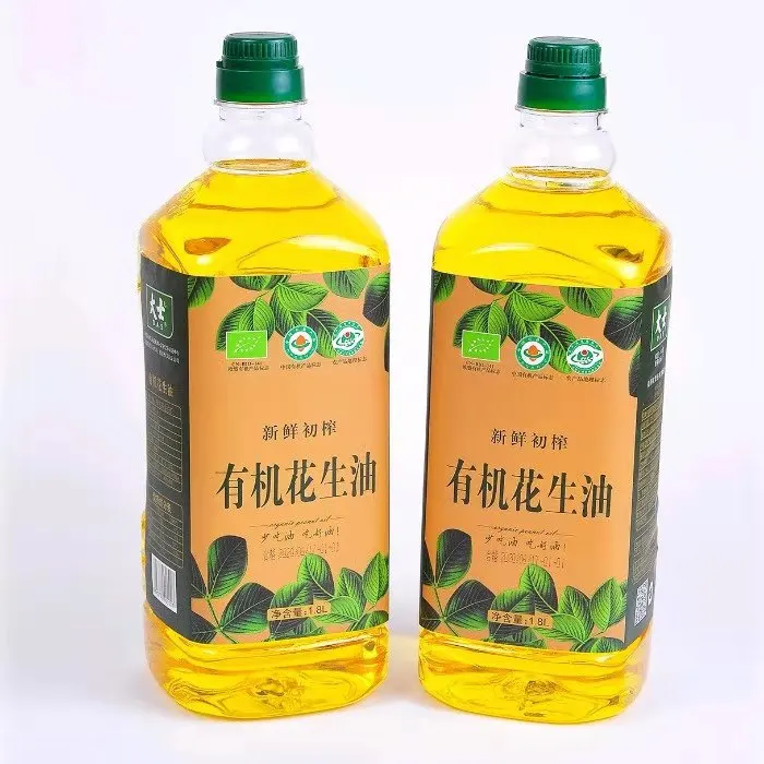 Органическое арахисовое масло extra virgin, Брендовое чистое Рафинированное арахисовое масло, арахисовое масло, пищевое кулинарное масло 1,8 л