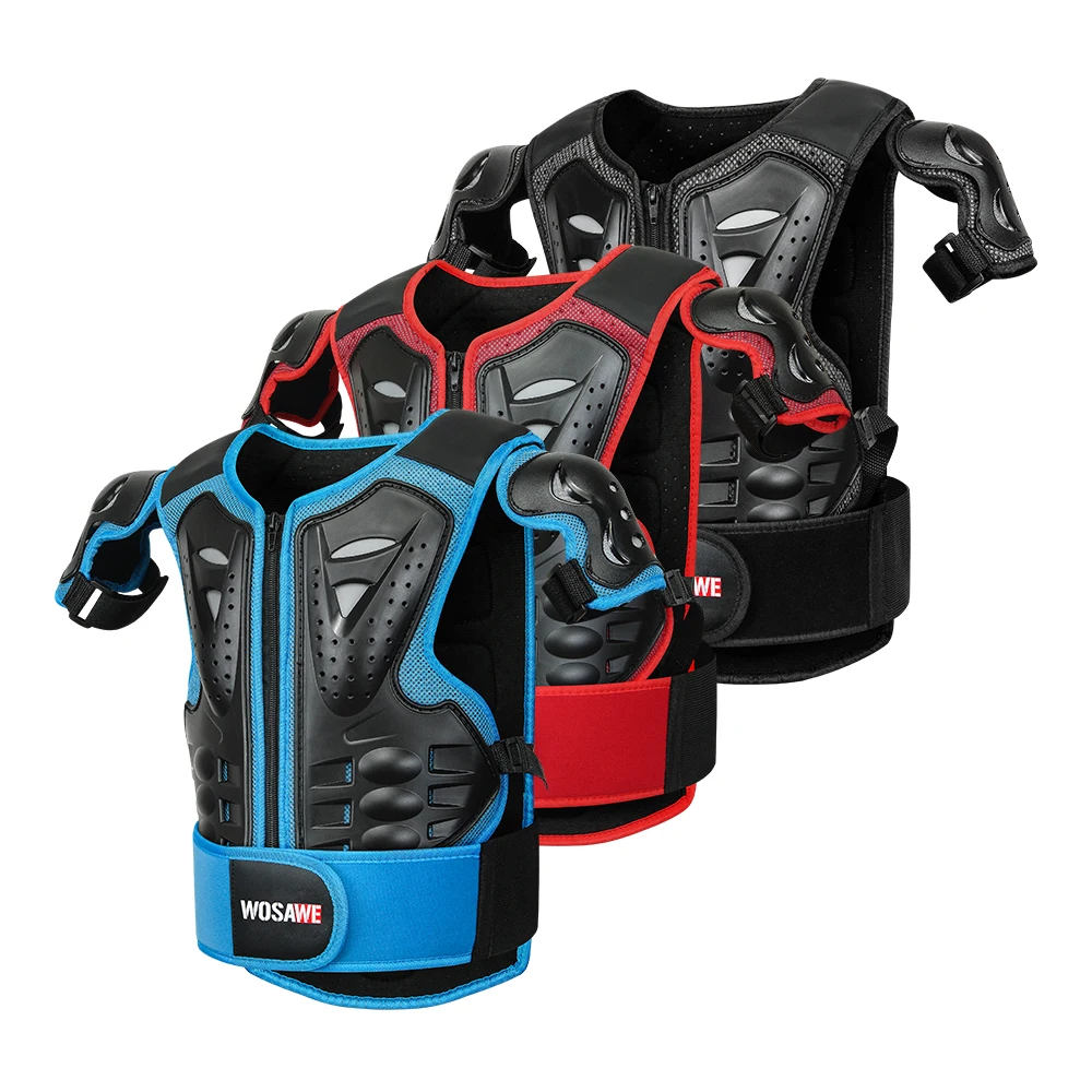 WOSAWE Kids Motorcycle Armor Protective Gear Child Body Chest Spine Protector Cycling skating protection Jacket