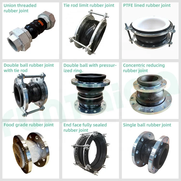 Flexible connector flange type CL150 dn40-600 pump used reinforced bellows flex anti noise rubber expansion joint