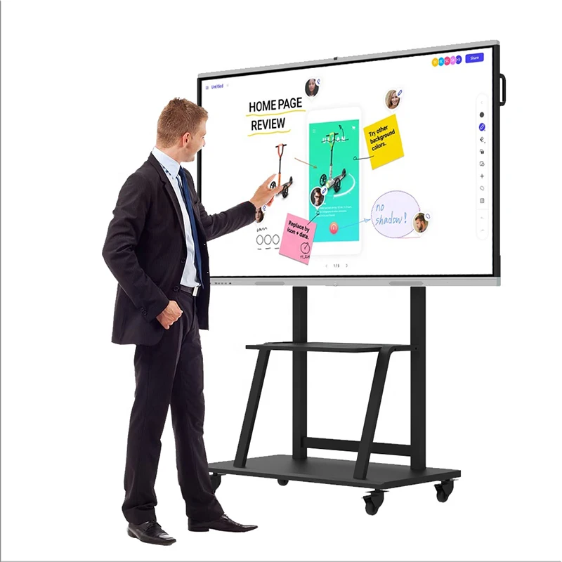 VDINK 65 Inch Tableau Interactif Smart Board For School OEM Interactive Flat Panel Displays Digital Mobile Whiteboard