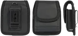 Universal Luxury Leather Nylon Waist Pouches for Samsung Z FLIP 5 4 3 for Moto Razr+ 2023 Case Holster Belt Clip Cover